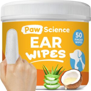 Dog Ear Cleaner Wipes – Finger Wipes for Dogs & Cats – Cleaning